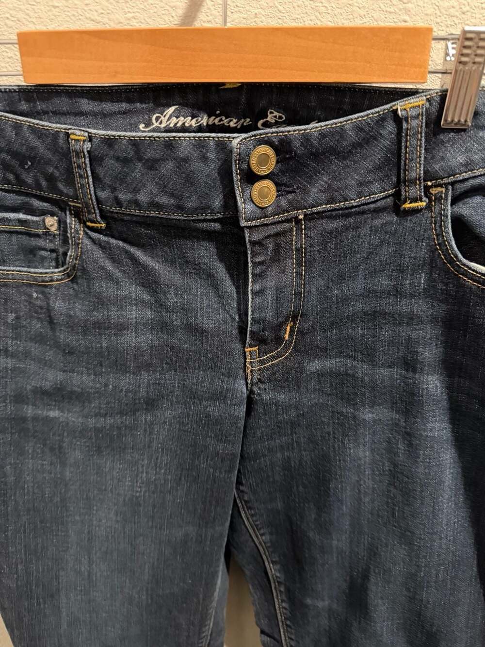 American Eagle Artist Bootcut Jeans Size 16 Regular Dark Wash - Picture 2 of 5